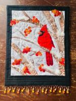 Winter Cardinal Quilted Hanging